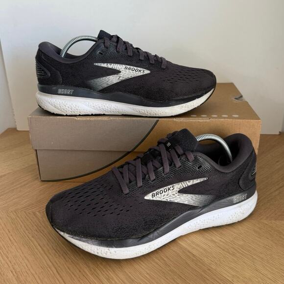 Brooks Ghost 16 Black/Grey/White Women Running Sneakers - SZ 8 - Picture 2 of 15